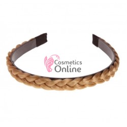 Bentita pentru par impletita spic din fibra sintetica ingusta BST013 Blond Inchis